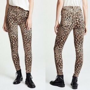 Frame Denim Ali High-Rise Cigarette Skinny‎ Jeans leopard print